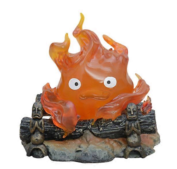 12cm Calcifer Objects Lamp Cartoon Anime The Flame Of The Heart Desktop Figures Model Statue Toys