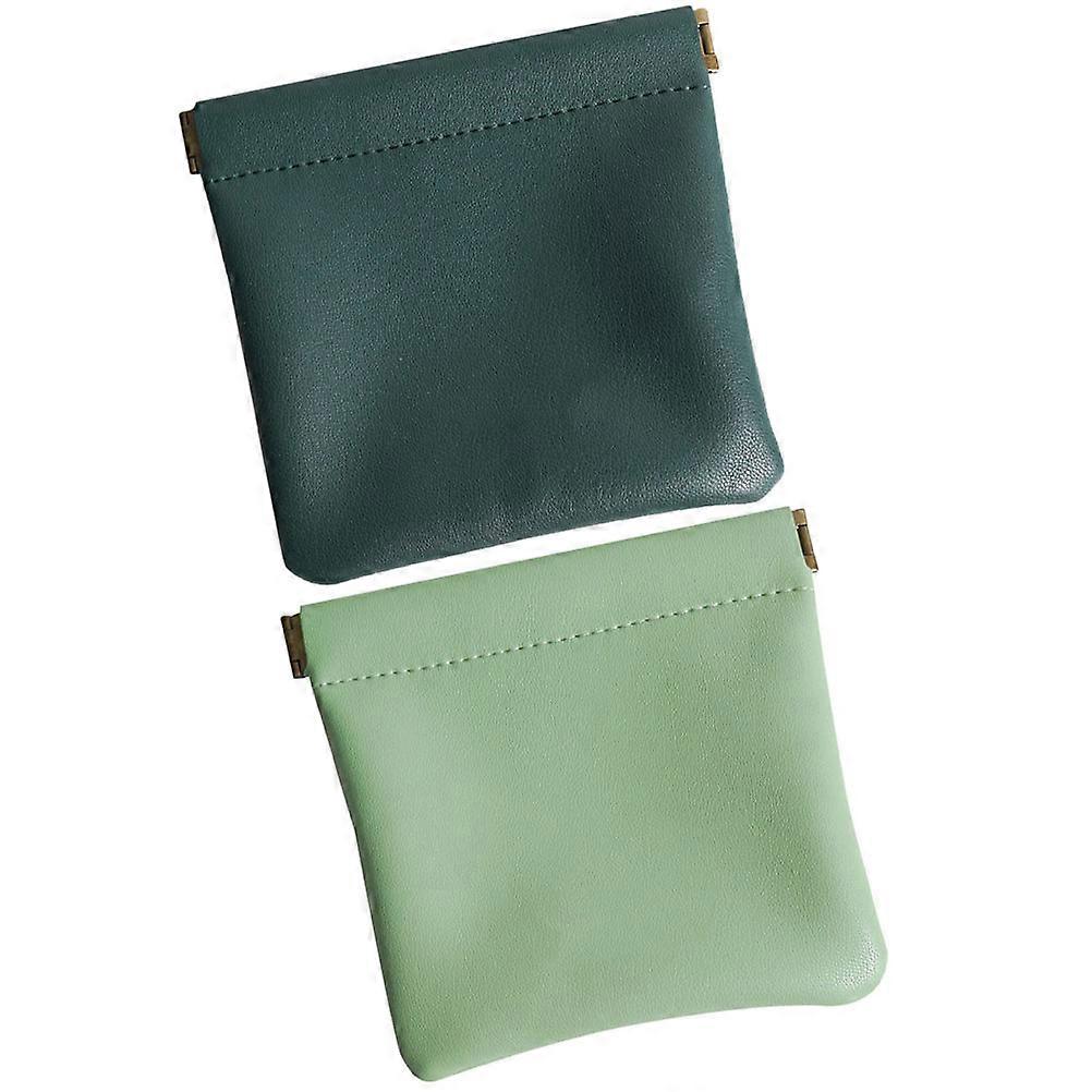 Earphone Bag Small Cable Storage Bag for Storage 4Pcs Green PU Material