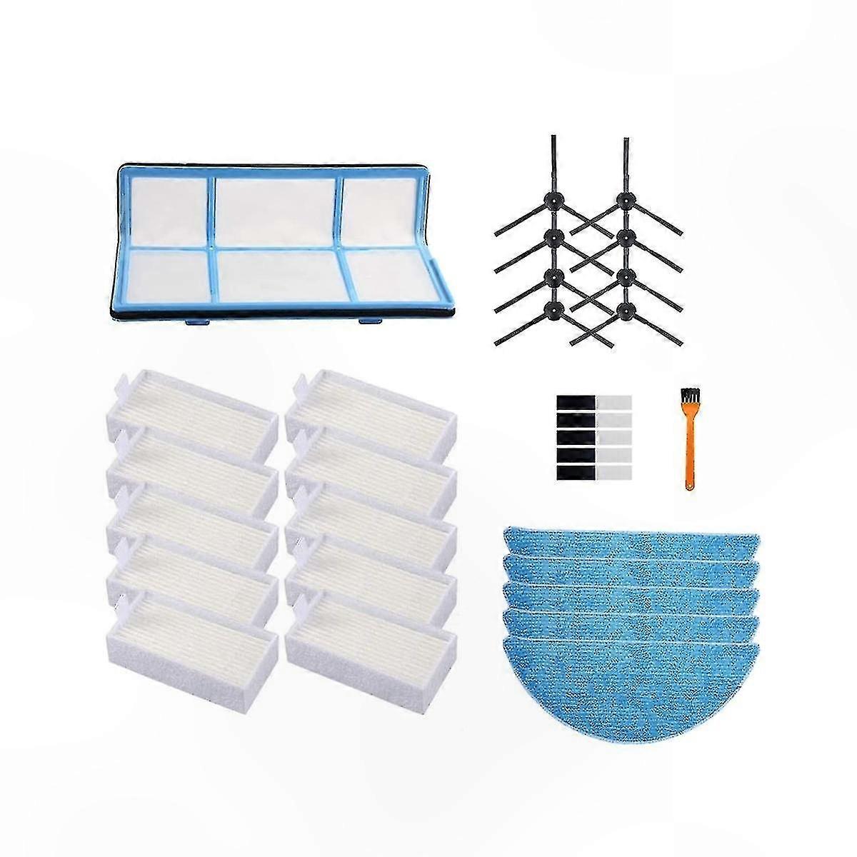 Robotic Vacuum Replacement Brushes and Mop Pads for V3 V3s V5s Models Accessories