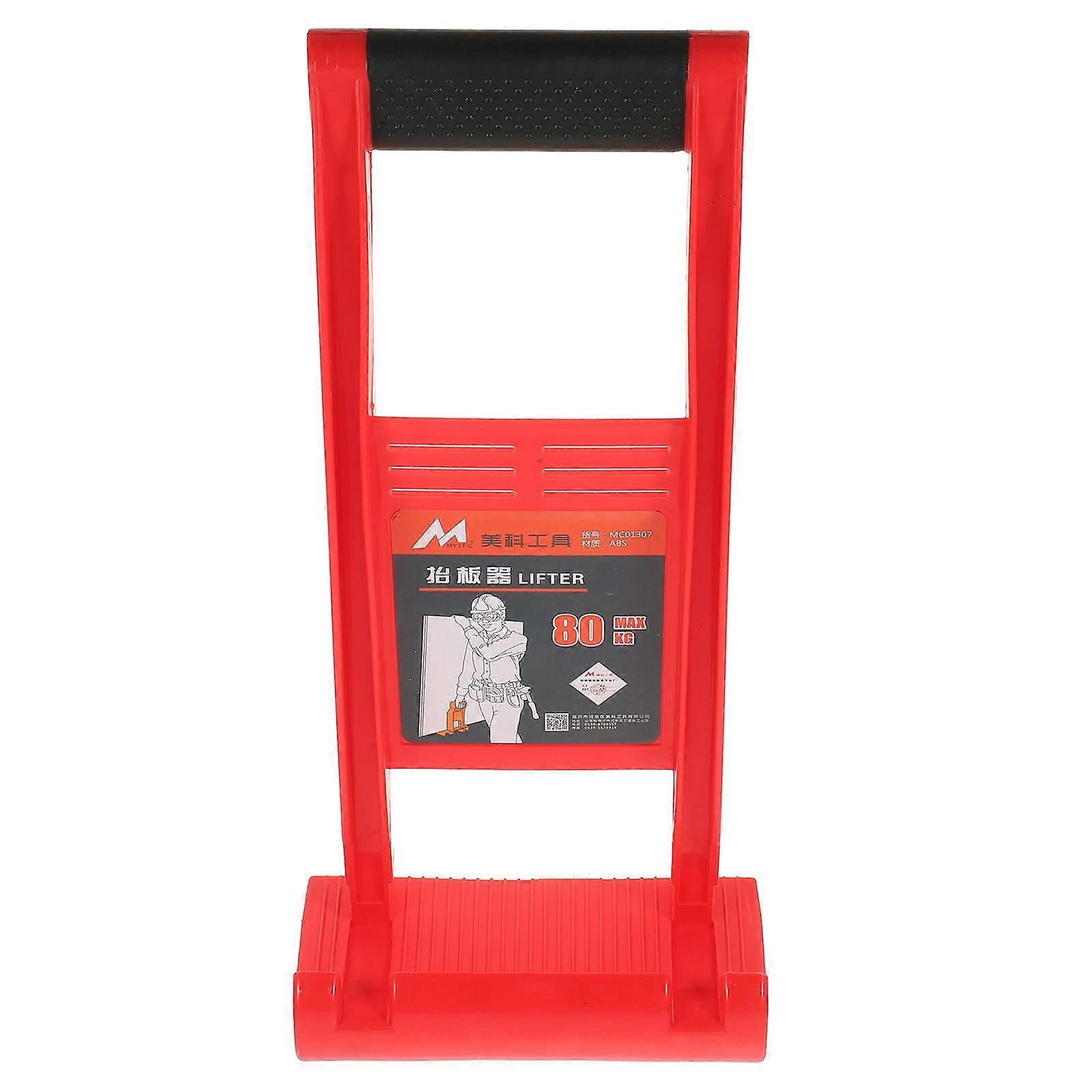 1PC Wood Board Lifter Non-slip Handle Plasterboard Lifter Practical Gypsum Board Extractor Multi-purpose Wood Board Lifting Tool for Studio Use Red