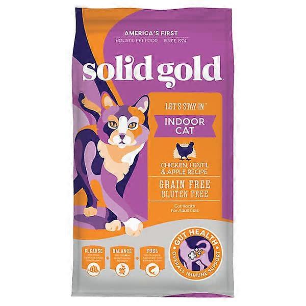 Solid Gold, Let's Stay InÃÂÃÂ¢ÃÂÃÂÃÂÃÂ¢, For Adult Indoor Cats, Chicken Lentil & Apple Recipe, 3 lbs (1.36 kg)