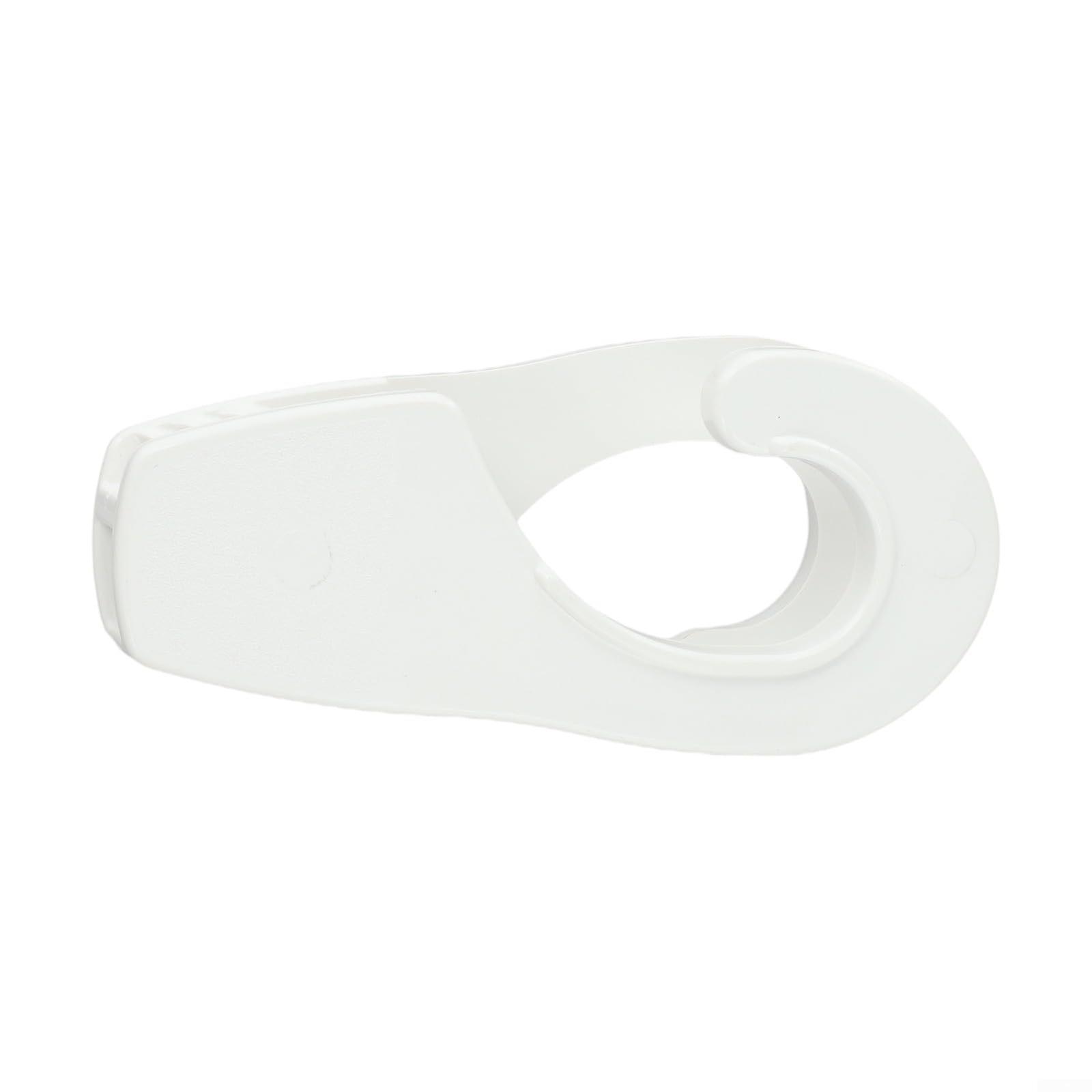 Hardness ABS Plastic Boat Fender Hook For 25mm Rails Quick Install With Adjustable Rope Grooves White