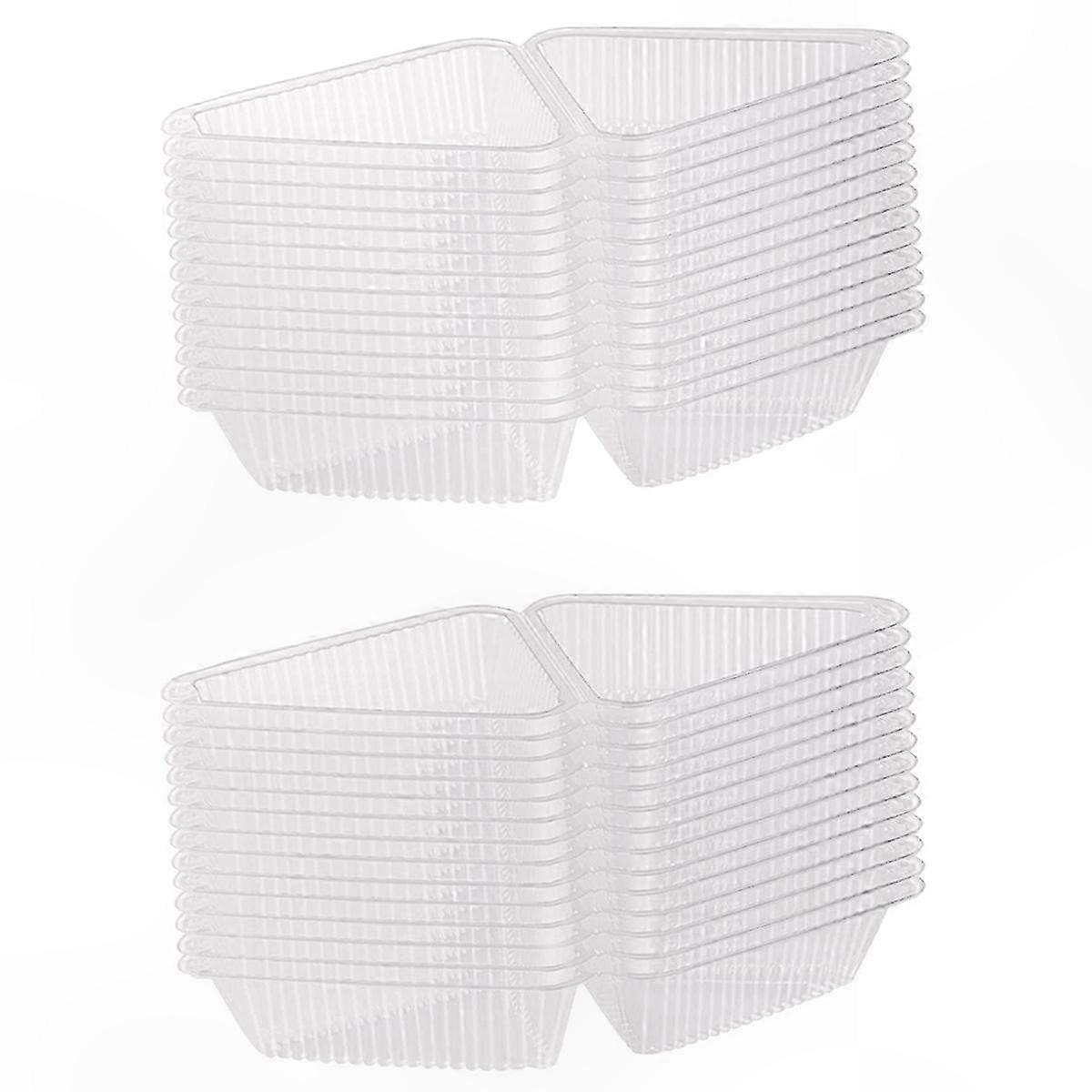 Triangle Cake Boxes for Bakery, 200Pcs Chevron Pattern Pie Holders for Dessert Packaging