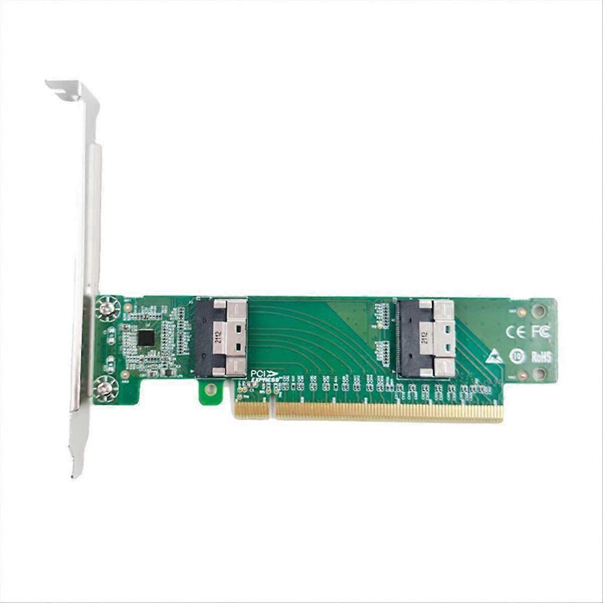 Adapter Card PCI Express x16 to 2-Port SlimSAS SFF-8654 8I Adapter