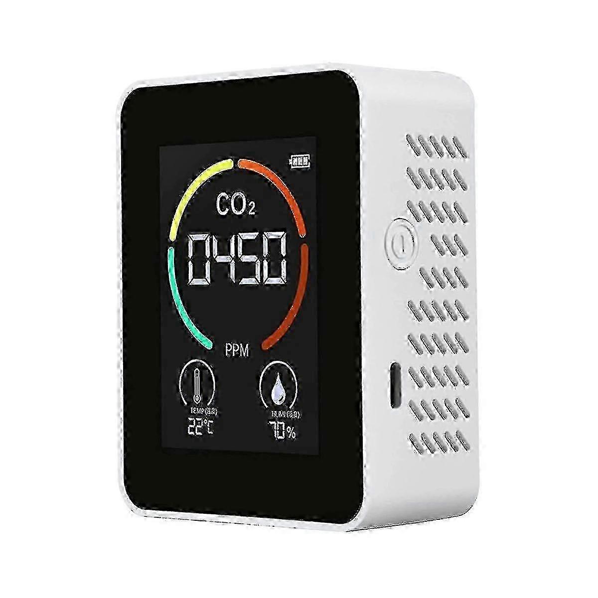 CO2-detector, luchtkwaliteitsmonitor met temperatuur-vochtigheidssensor - snelle meetmeter