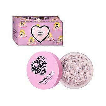 Light pink - loose powder Compact girl's heart oil control makeup loose powder light matte breathable facial makeup foundation  refreshing
