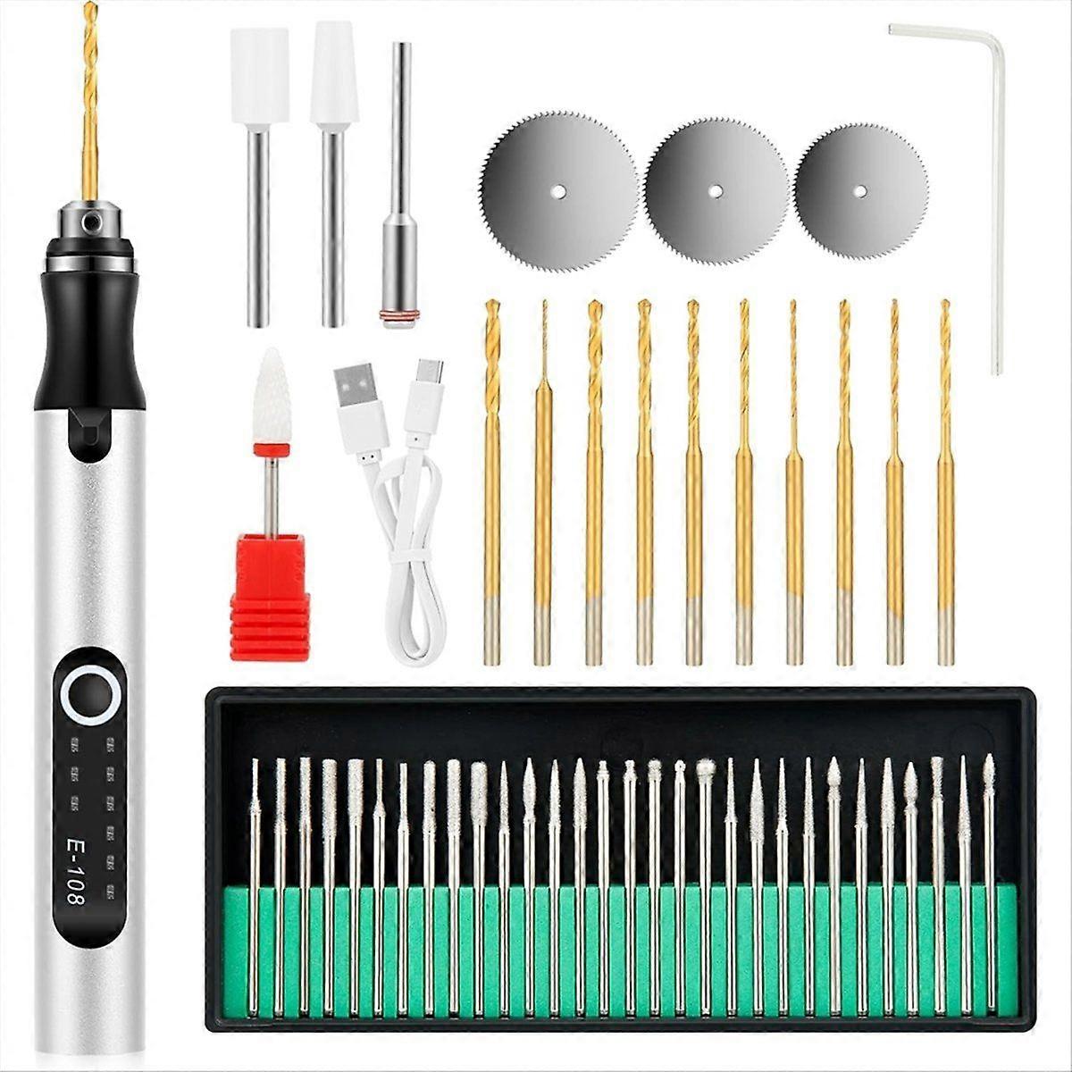 Electric Engraving Pen with USB-C Charging, 3-Speed Settings, Overload Protection,for Wood, Metal,