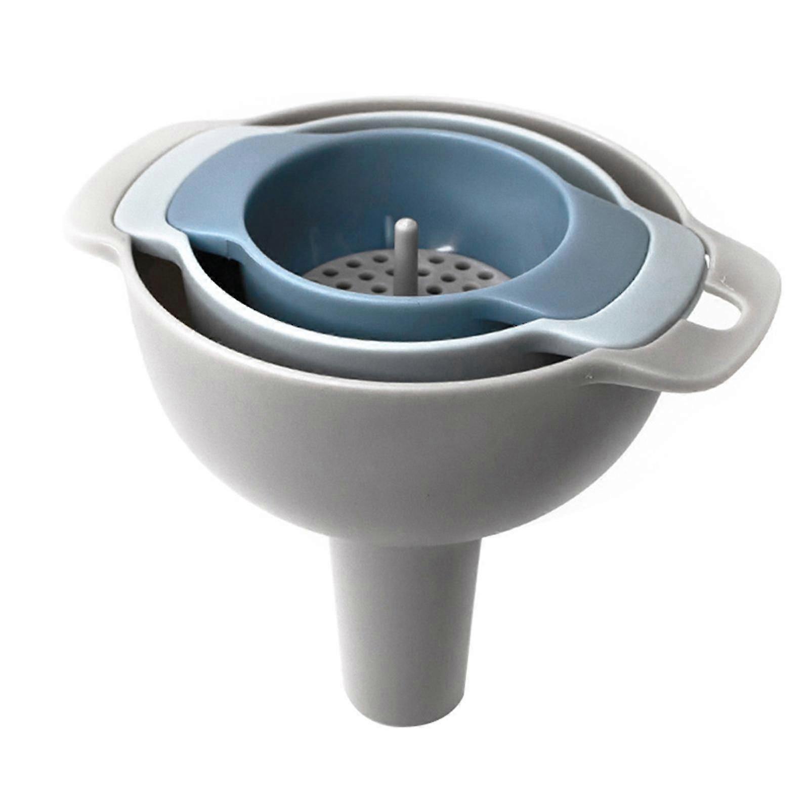 3 Pcs Kitchen Funnels With Filter Different Sizes For Various Uses Stackable Storage Dishwasher Safe