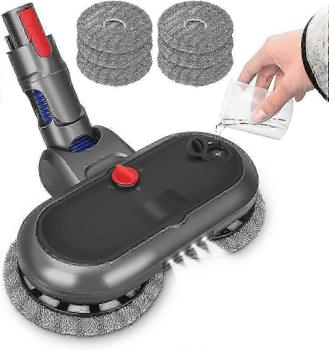 Electric Mop Head For Dyson V15 V11 V10 V8 V7 With Tank, Led Light And 6 Washable Mop miao4