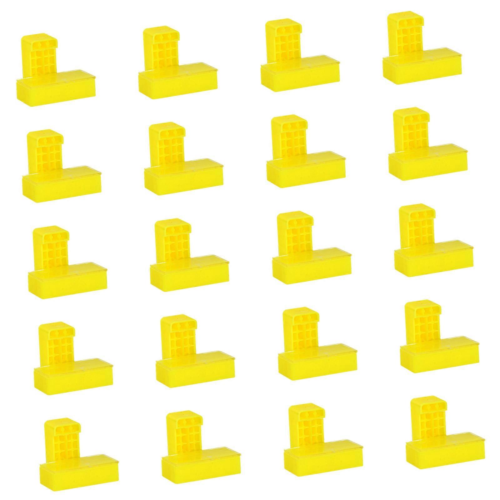 20pcs Precise Wall Tile Alignment Clips Tile Edge Fixer For Seamless Corner Leveling And Edge Positioning PP Build Multicolor