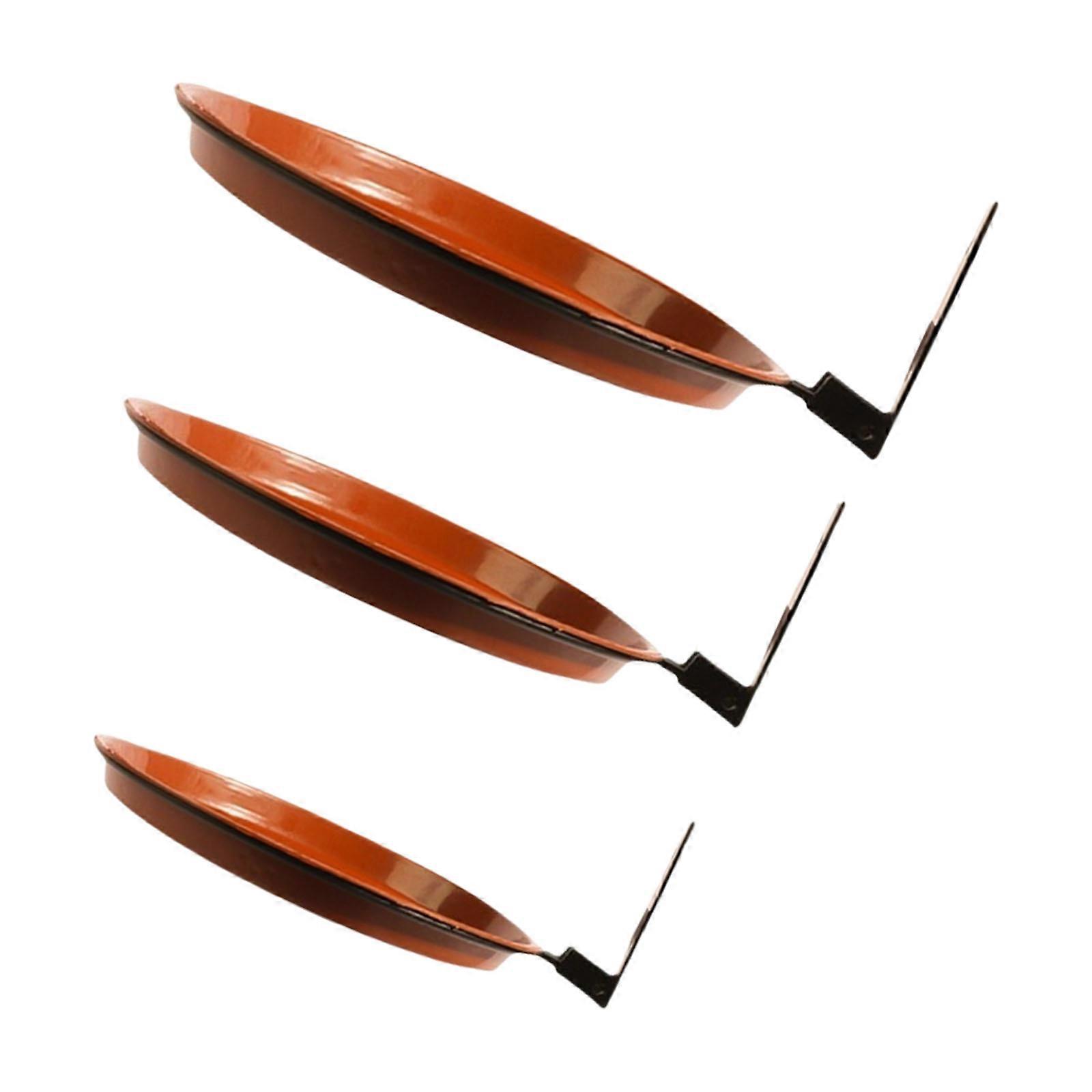 3PCS Garden Bird Feeder Feeding Tray and Mounted Nonrust Base for Attracting Various Wild Bird Species Observation Tool Multicolor