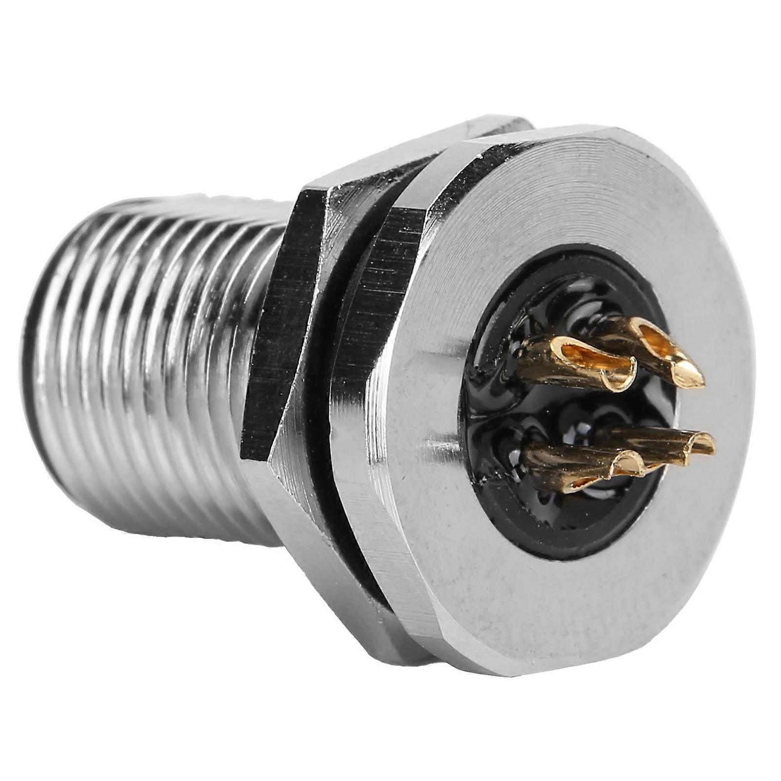M12‑F2‑P4 Panel Mounted Socket F2 M12 IP67 Waterproof Connector 4pin Plug Adapter