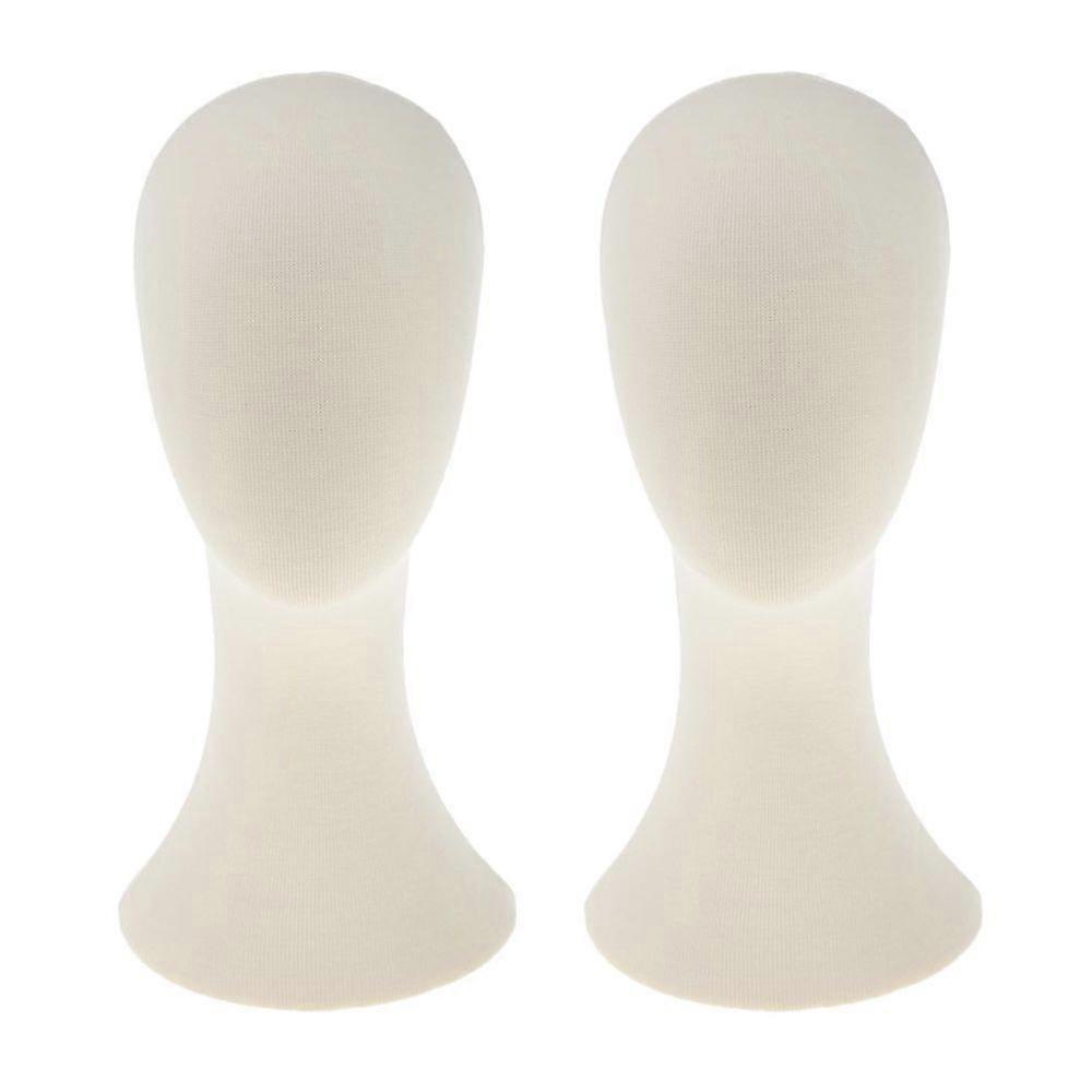 2x 21"" canvas block wigs making mannequin head caps