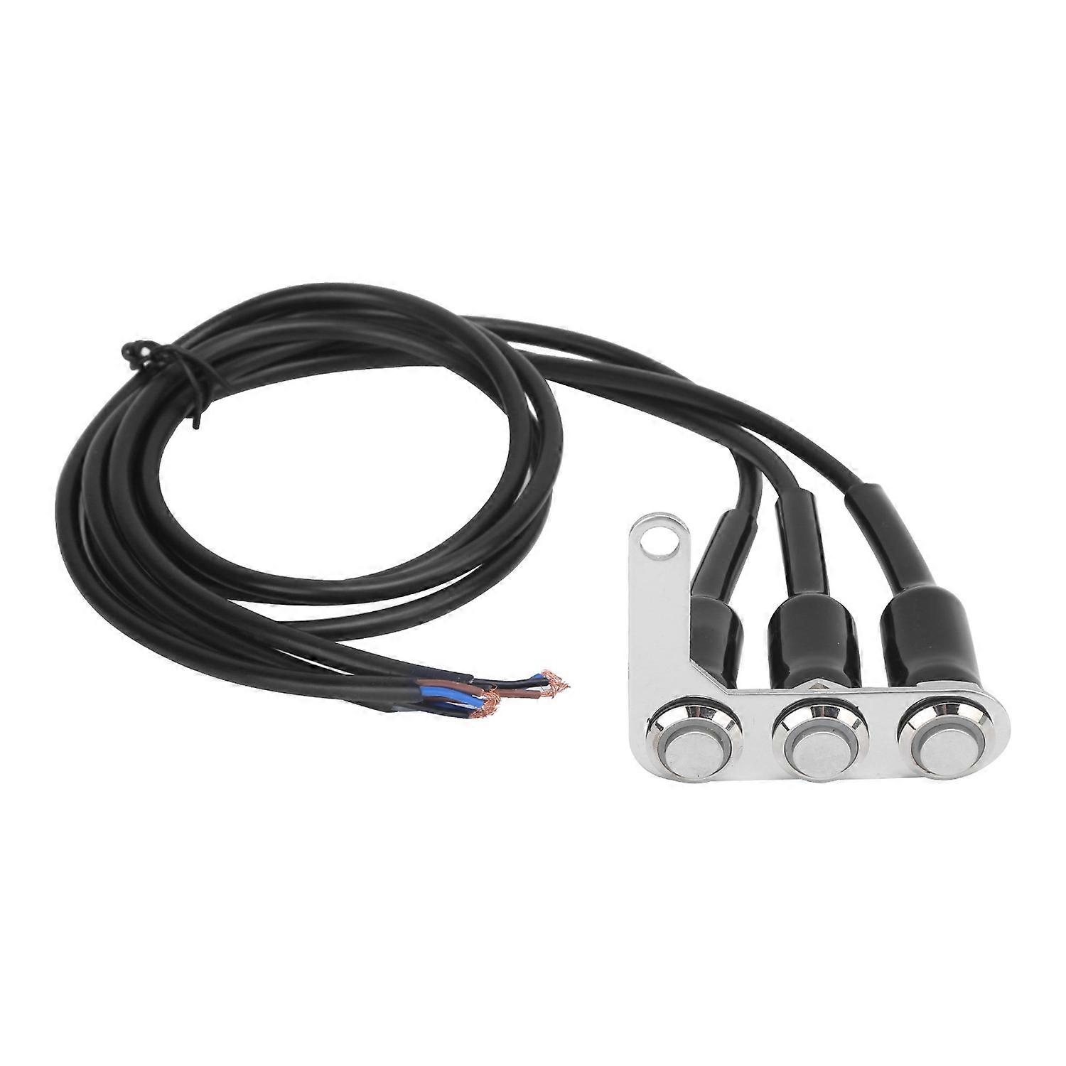 Motorcycle Handlebar Switch LED ON OFF Button IP65 Waterproof for Headlight Horn Turn Signal