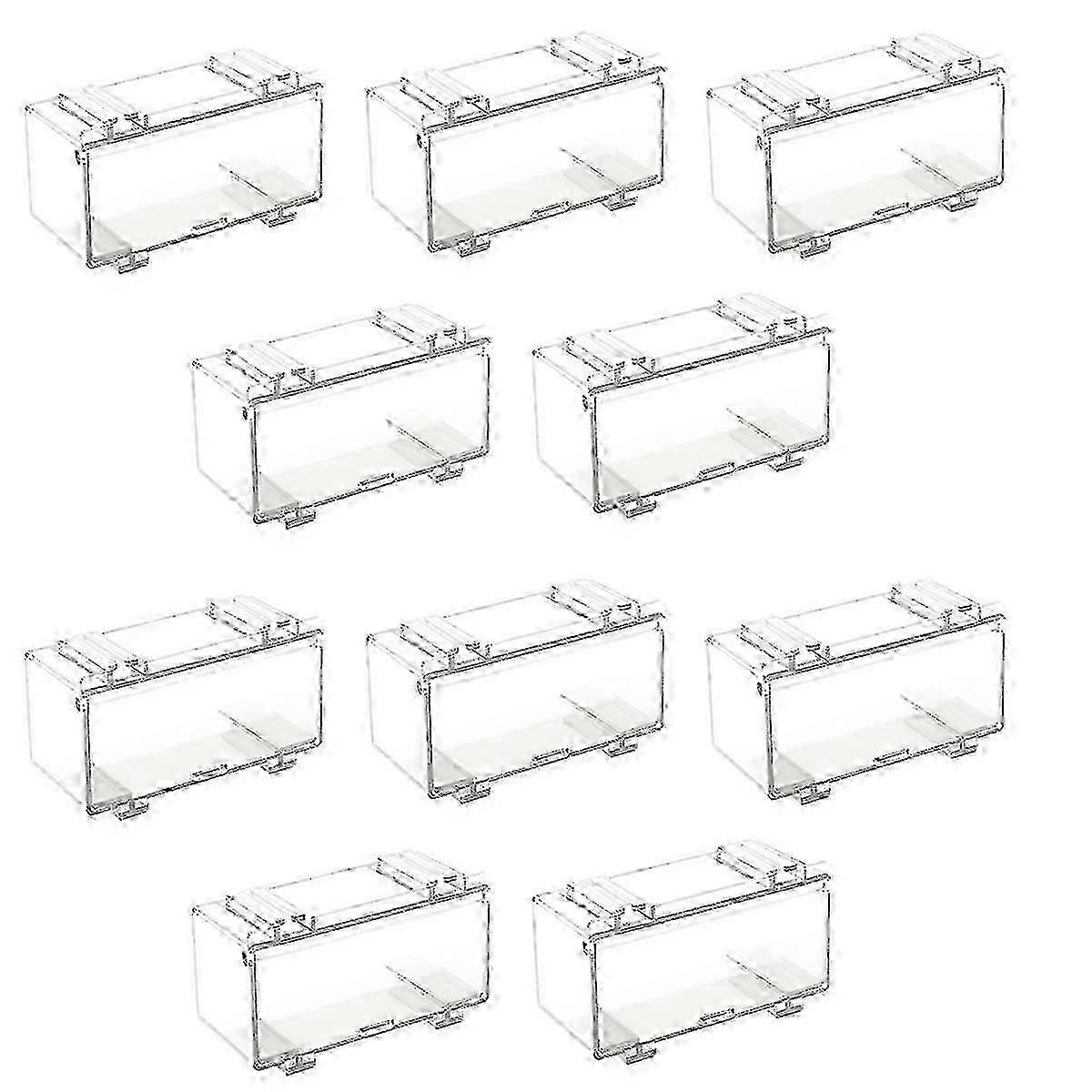 10Pcs Clear Acrylic Display Case for Car Mold, Wheels Car Model Display Case Scale Wheel Display Case A