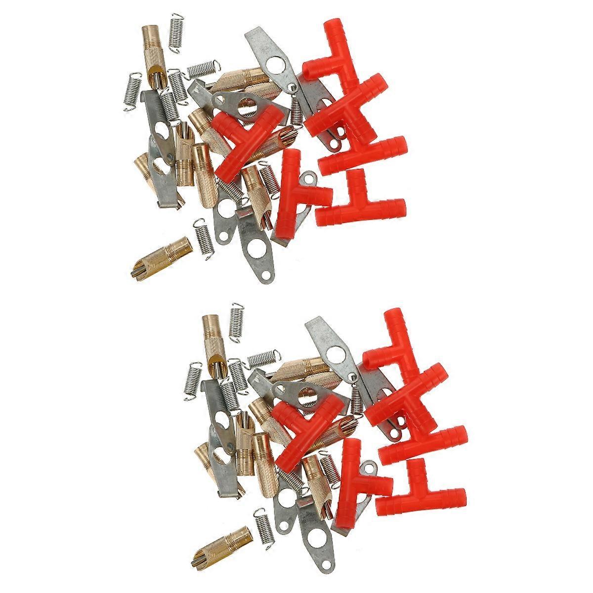 20 Pcs Rabbit Drinking Fountain Pig Drinker Waterer Nipples Automatic Red Plastic