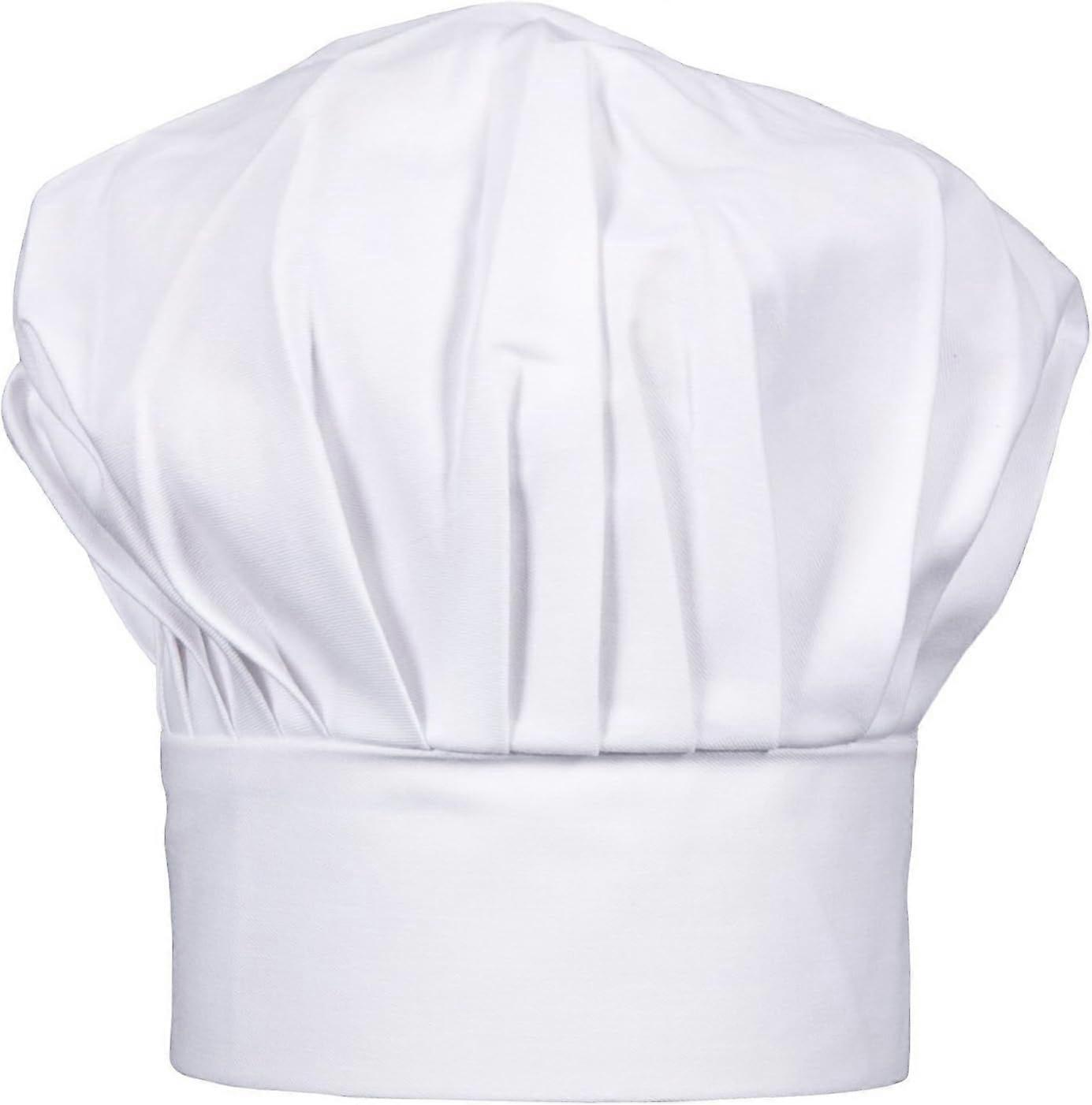 BIG & Tall 2X XXL Mushroom Chef Hat, Fully Adjustable (WHITE)