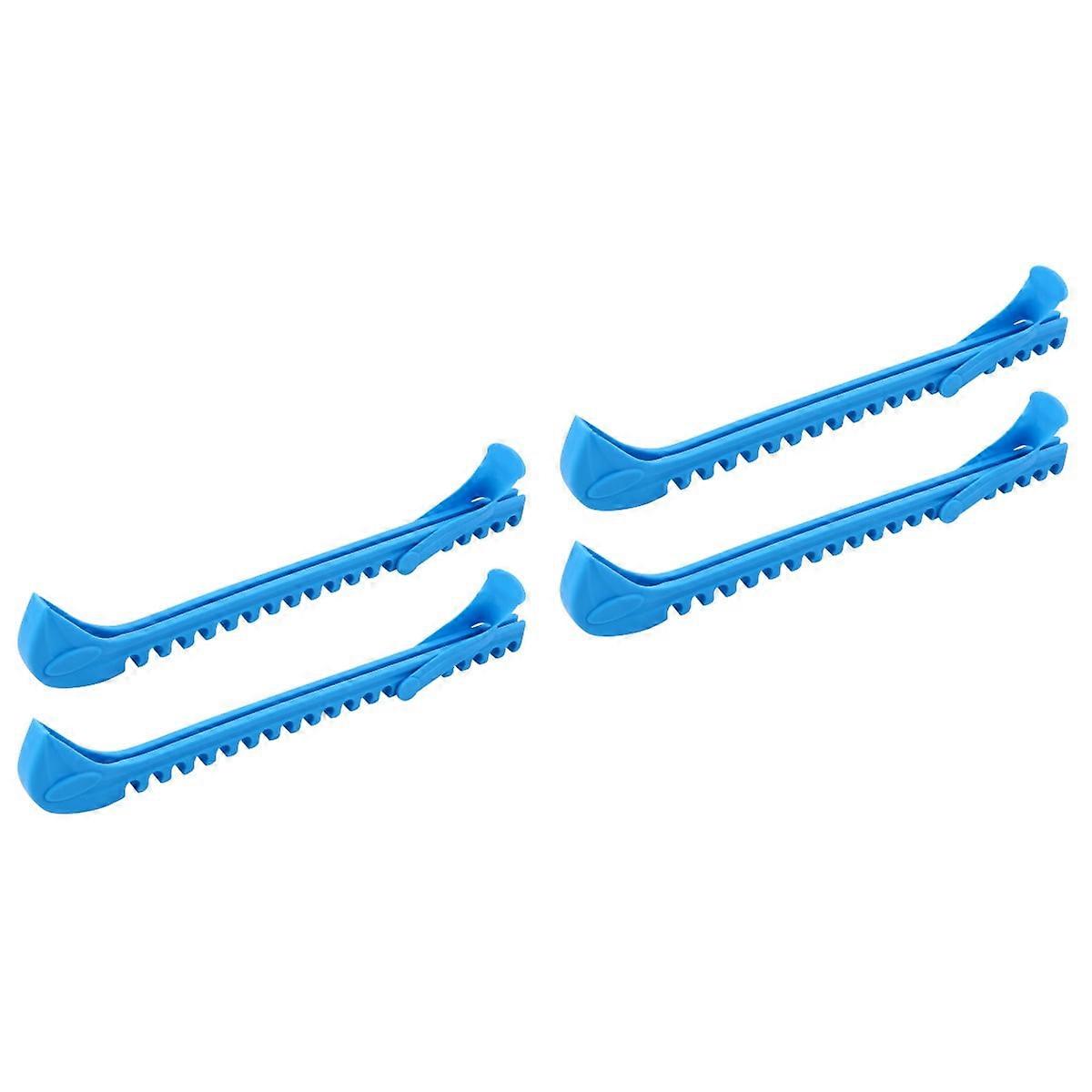 2 Pairs Ice Hockey Knife Pattern Protective Case Globes Skate Protector Blade Guards Skates Plastic Child