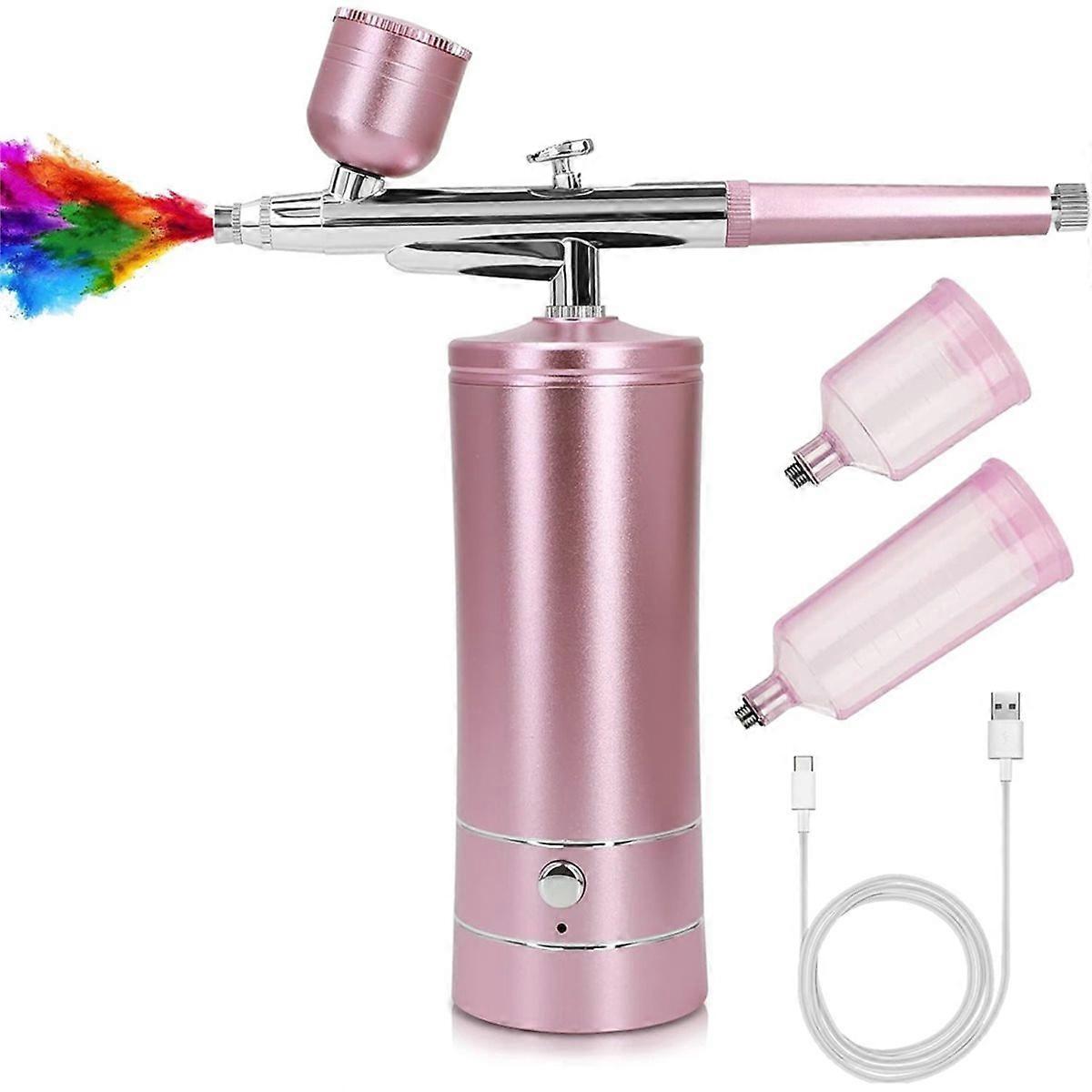 Air Brush Kit with Airbrush Compressor Nails Charms