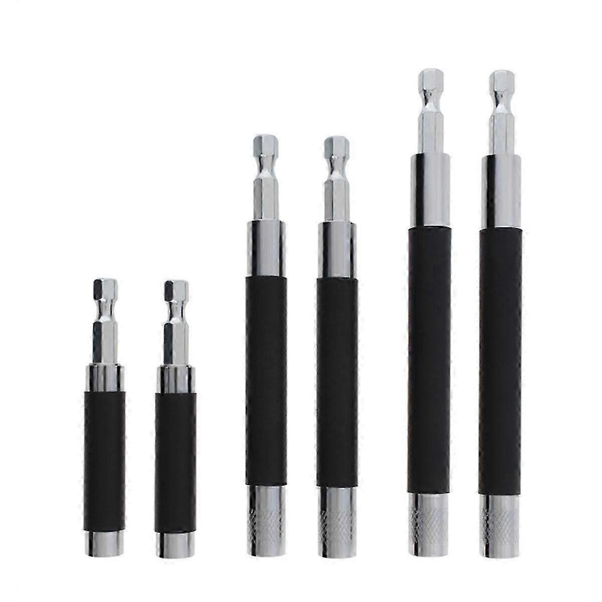6pcs Scalable Magnetic Screw Drive Guide Drill Bit Tip Holder, 80/120/140mm Screwdriver Bit Holder Extension Bar Adapter