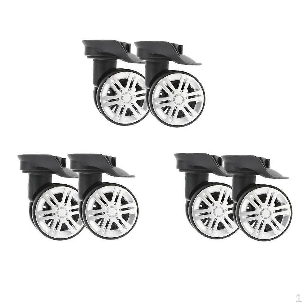 3Pair Replacement Luggage Part Wheels Casters Swivel Travel Case