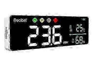Decibel Meter Sound Level Reader Noise Meter Sound Level Meter LED Display Noise Temperature Humidity Meter