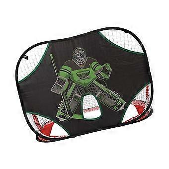 Simple Assemble Ice Hockey Practice Goal Highlighting Goalkeeper Plan For Accurate Exercises And Bending Storage  White