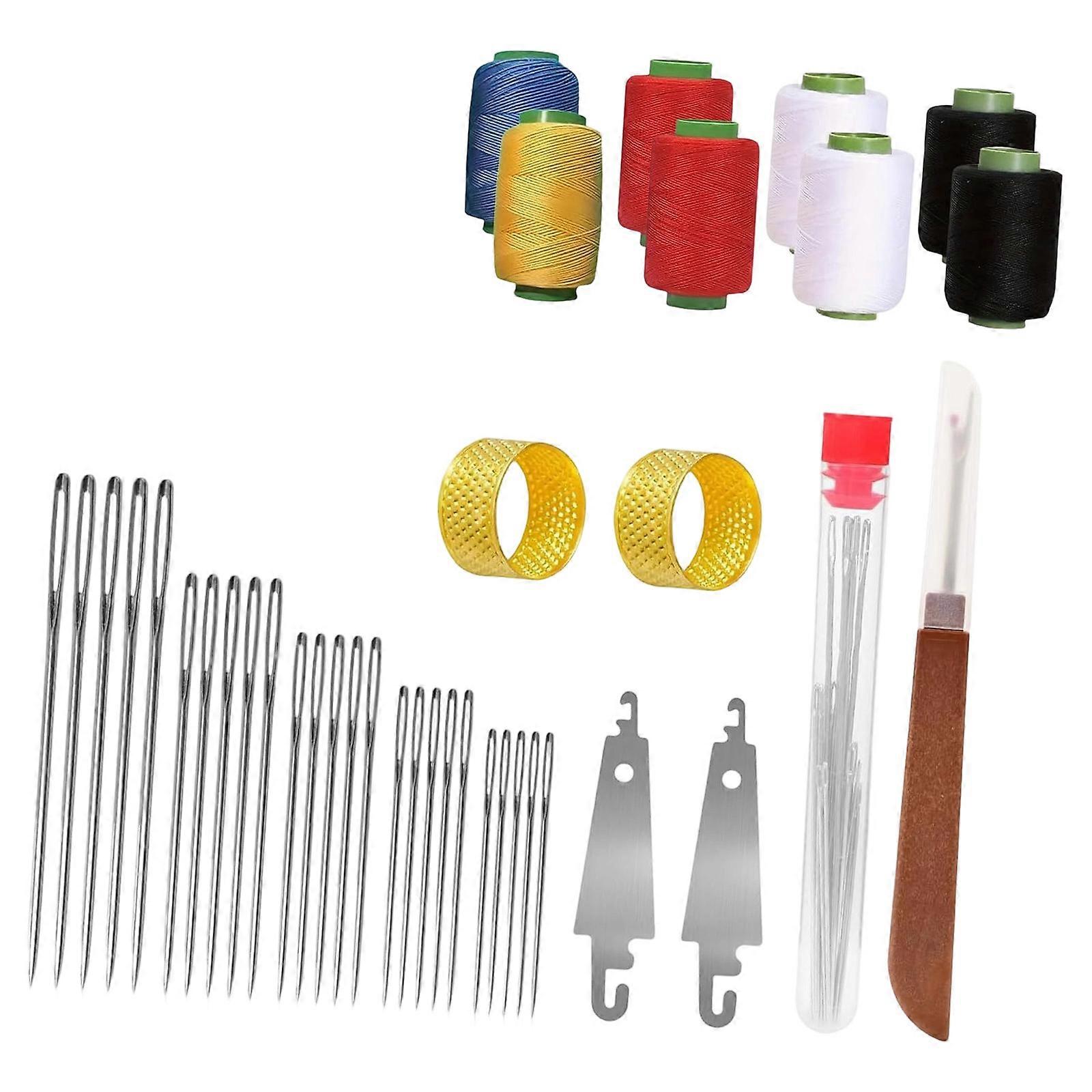 Easy Threading Hand Sewing Needle Sewing Kits for Adult with Visual Issues Multiuse Sewing Set for Craft Project Making Multicolor