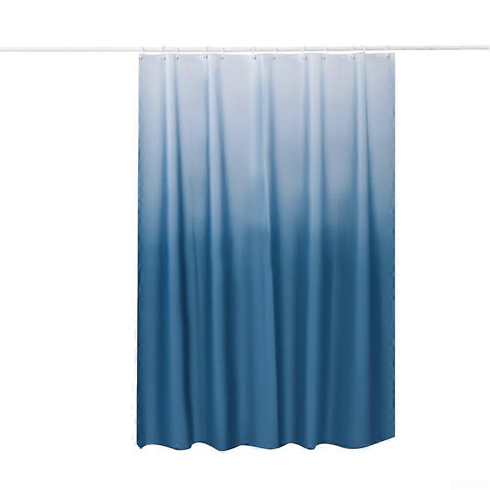 Waterproof Shower Curtain PEVA 180x180cm AntiMildew Full Coverage for Bath & Shower Grey Dark Blue