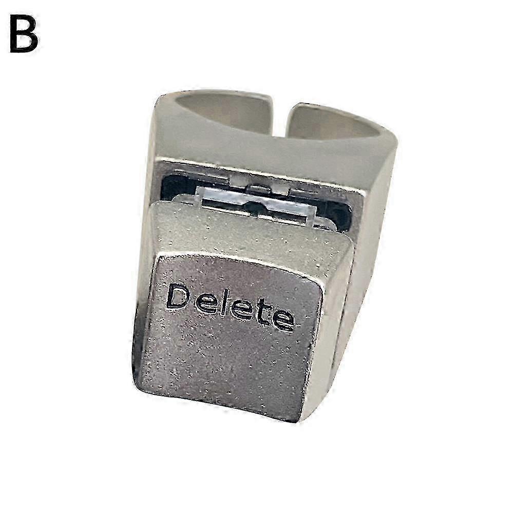Creative Delete Keyboard Spindle Tester Rings Office Decompression Funny Rings