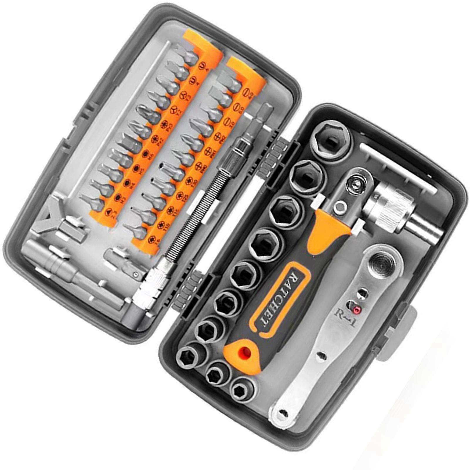 Ratcheting Screwdriver Set 38 in 1 Ratchet Screwdriver Tool Versatiles Magnetic Tool for Mechanics and DIY Enthusiasts Multicolor