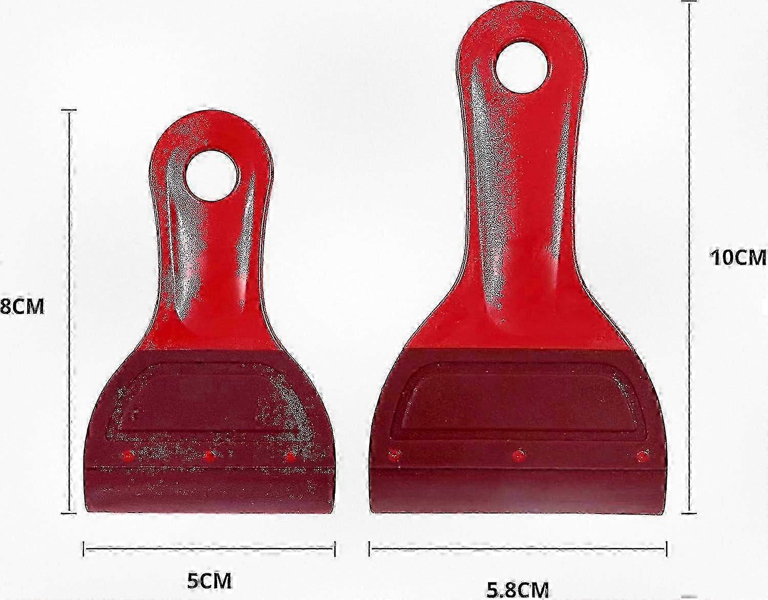 2 Pieces Small Soft Rubber Blade Squeegee for Screen Printing, Self-Adhesive Stencil Painting Tool for Applying Chalk Paste or Ink