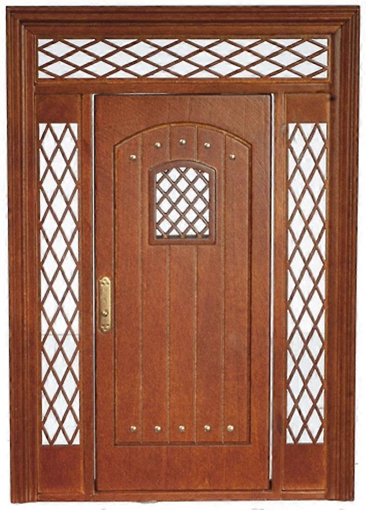 بيت الدمى تيودور باب & Fanlight Jbm مصغرة مدخل الجبهة DIY التبعي 1:12