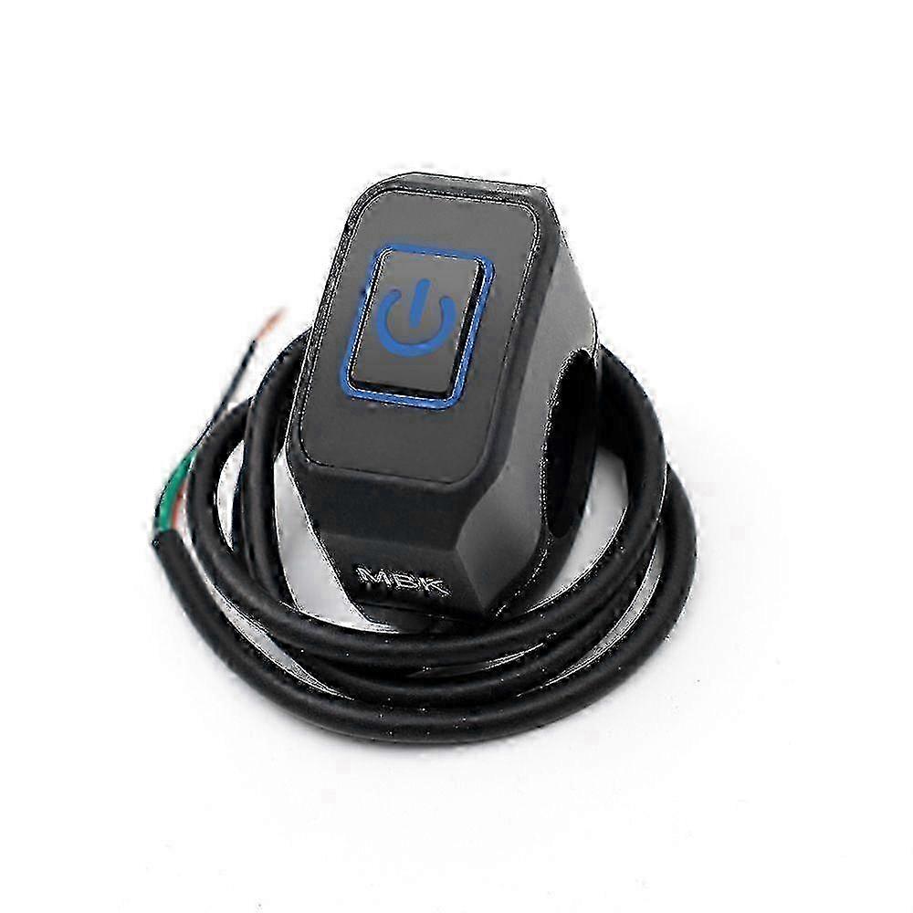 Motorcycle Switch Headlight Horn Modified Control Switch Handlebar Mount Red Blue White Yellow Green Button with LED Light