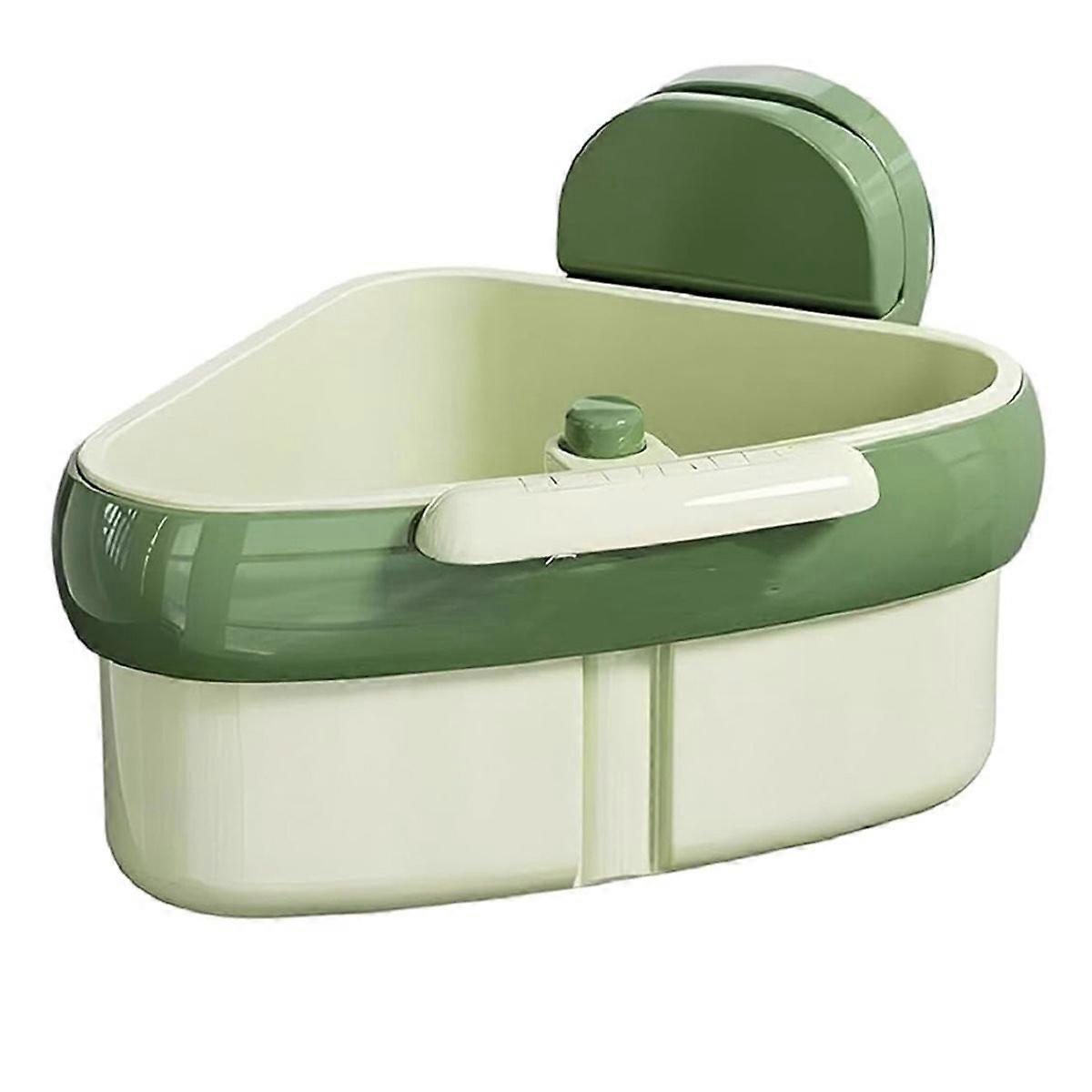 Suction Cup Sink Corner Rack, Corner Sink Strainer, Automatic Dumping Sink Strainer Basket,Corner Si