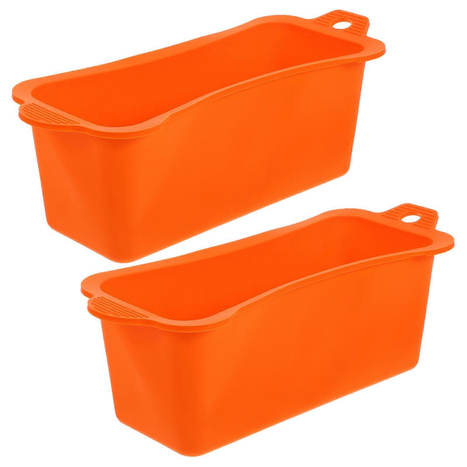2Pcs Rectangular Silicone Drip Pan Liner For Commercial Kitchen Use Designed For Grease Cup Compatibility