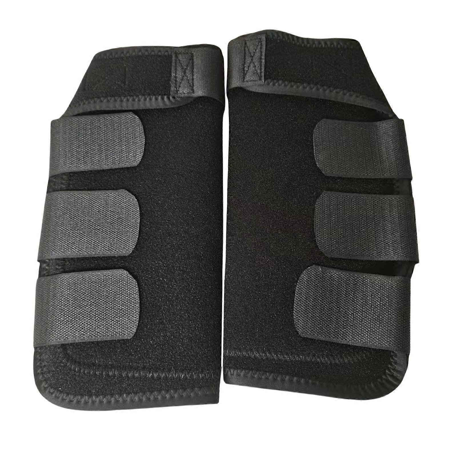 الحصان بالفرشاة التمهيد النيوبرين الحصان التمهيد الساق التفاف واقية من أمامي الساق الخلفية التفاف ومعدات التدريب الساق الخلفية السوداء اثنين من P صغير