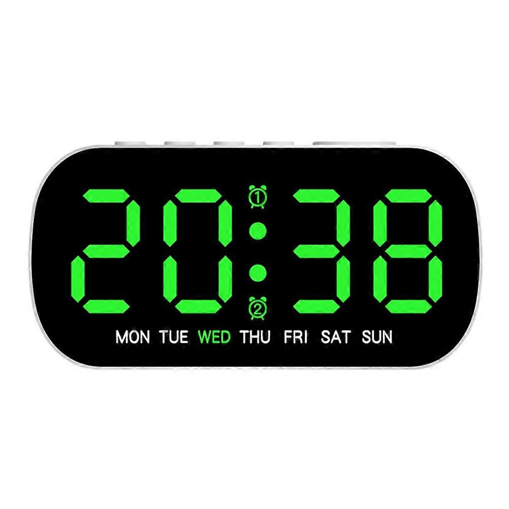 Adjustable Brightness Electronic Clock Simple Multifunctional Alarm Clock LED Digital Clock Date and Temperature Display