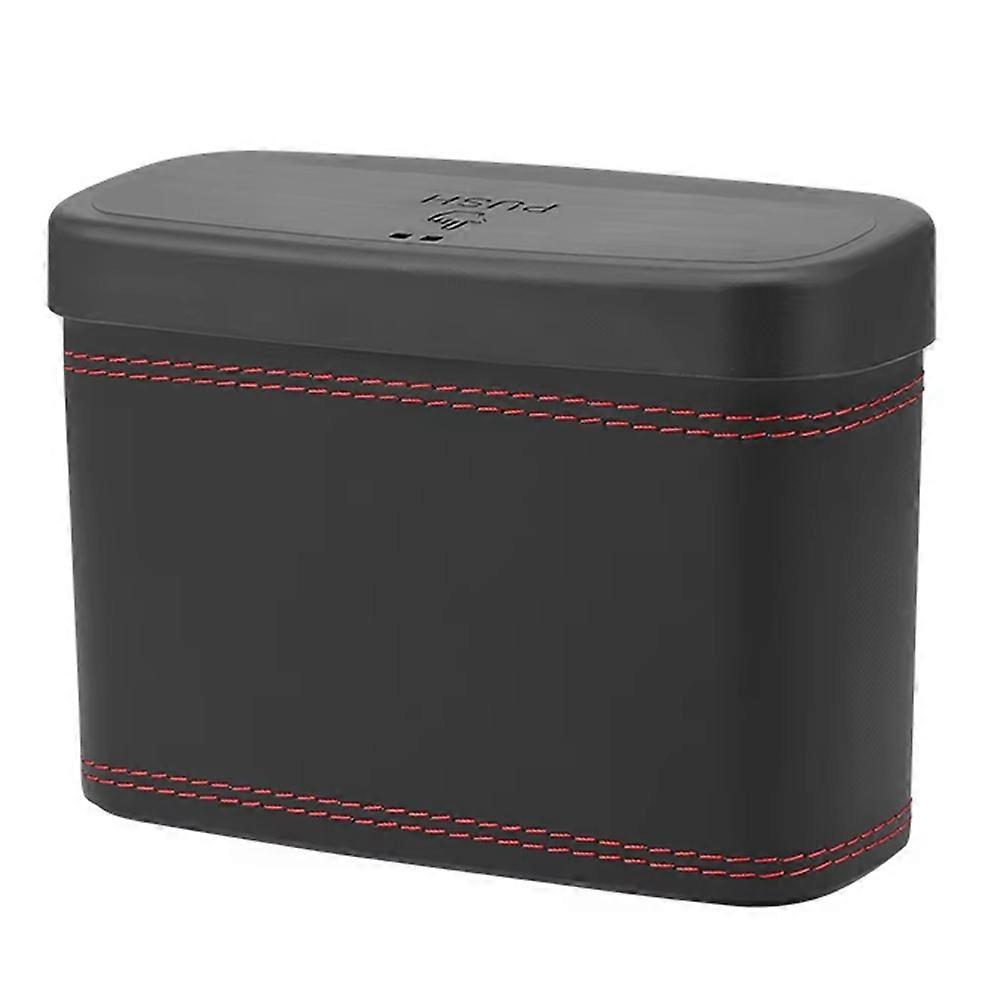 Car Trash Bin - Hanging Vehicle Garbage Dustbin, Square Pressing Type, Auto Storage Box, Plastic