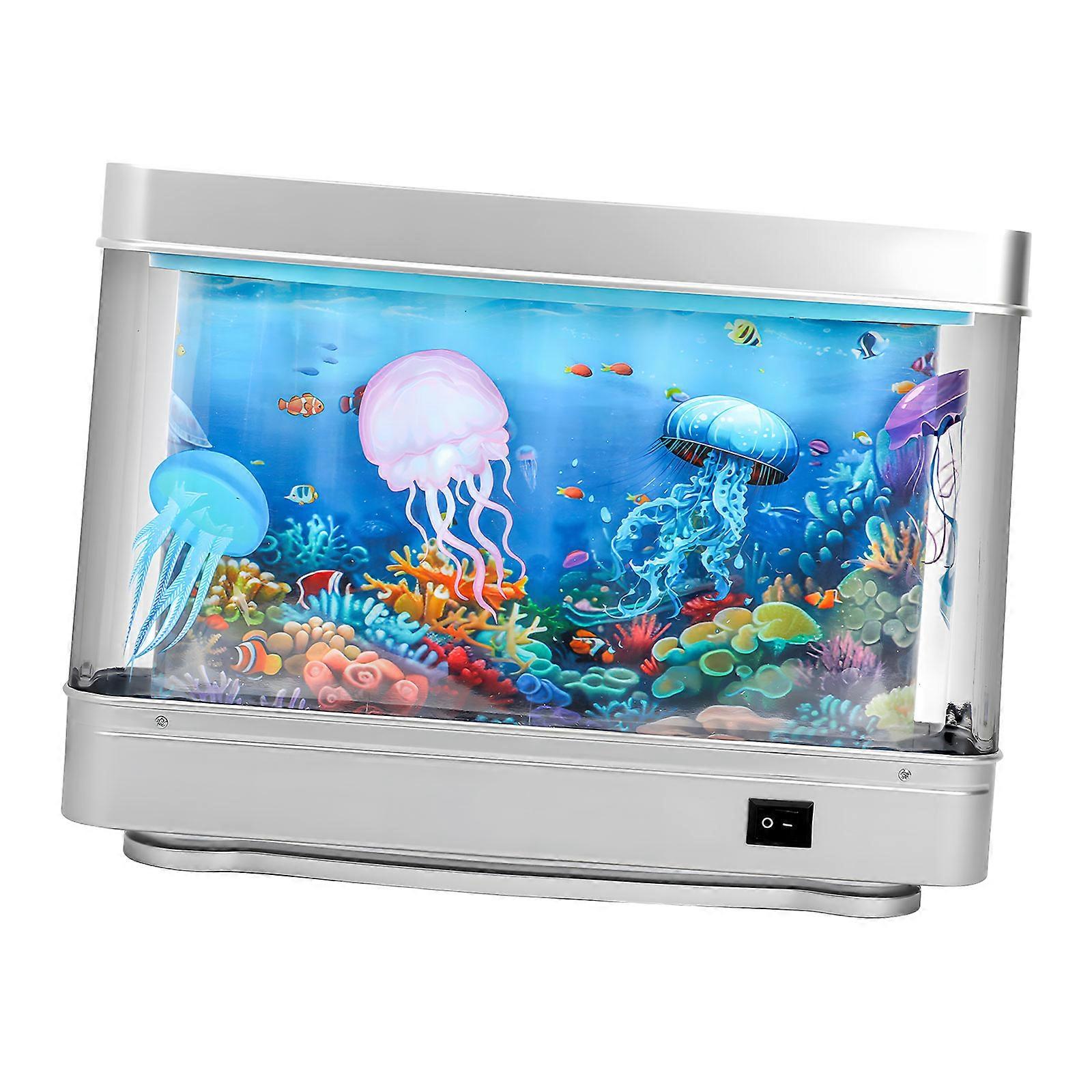 Realistic Swimming Jellyfish Desk Light With Soft LED USB Power Plastic Design Fishtanks Shape Lamp Home Decors Multicolor