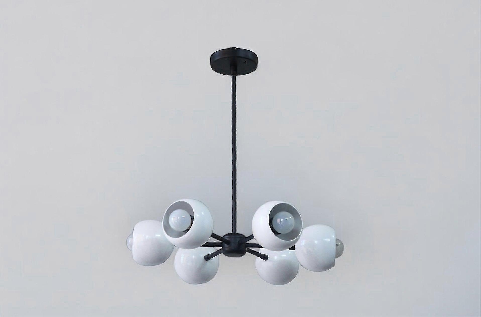 6-Armed Brass Sputnik Chandelier With Mid-century Elegant Design