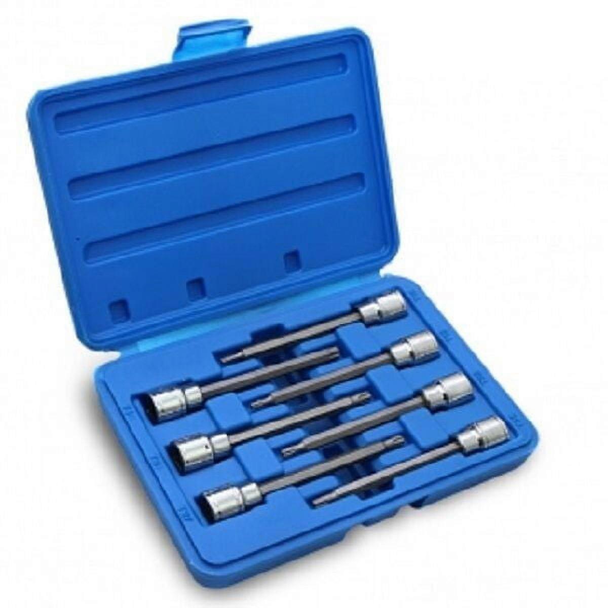 3/8 Extra Long Torx Deep Bit Socket Set Star Torque 7pc CRV with CASE NEW