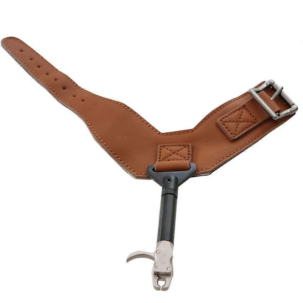 Genuine leather Adjustable Archery Compound Bow Release Wrist-type cowhide spreader Clamp-type spreader with sensitive trigger force adjustable spread