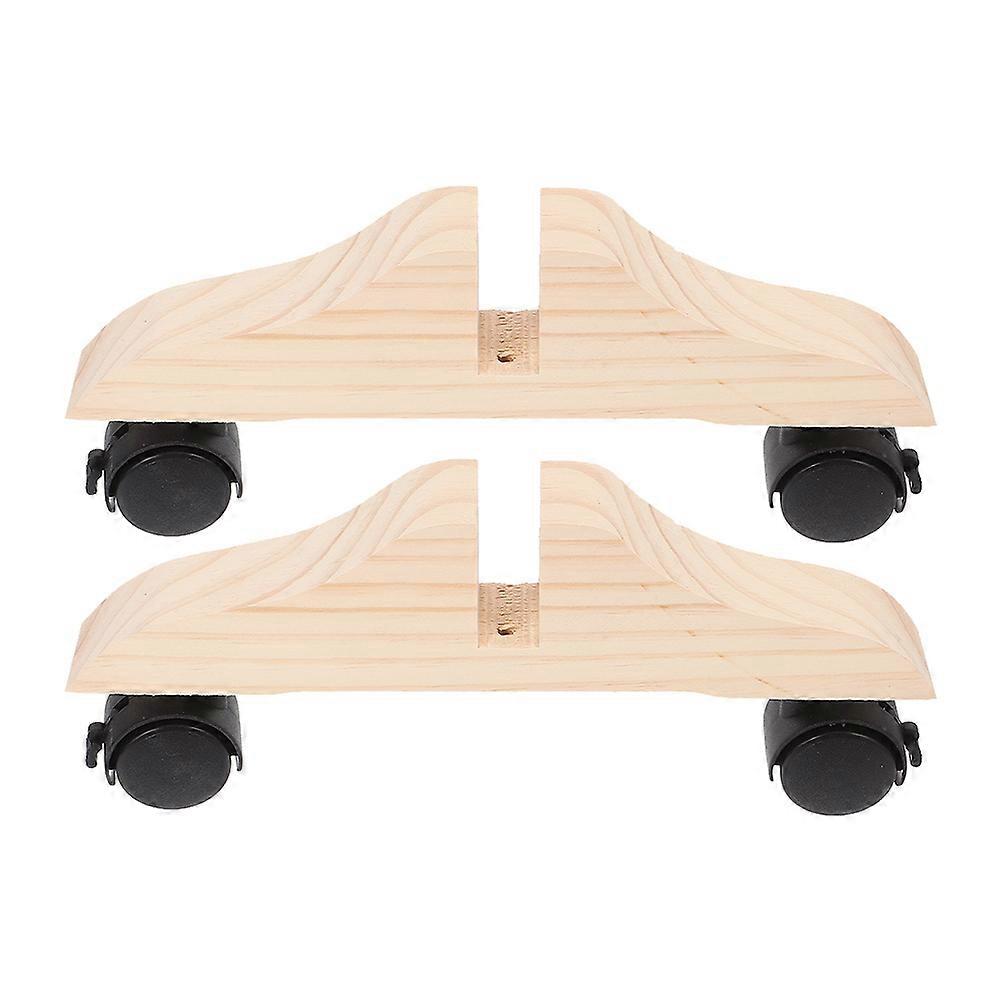 Movable Screen Base Wooden Room Divider Stand for Privacy Use 2Pcs