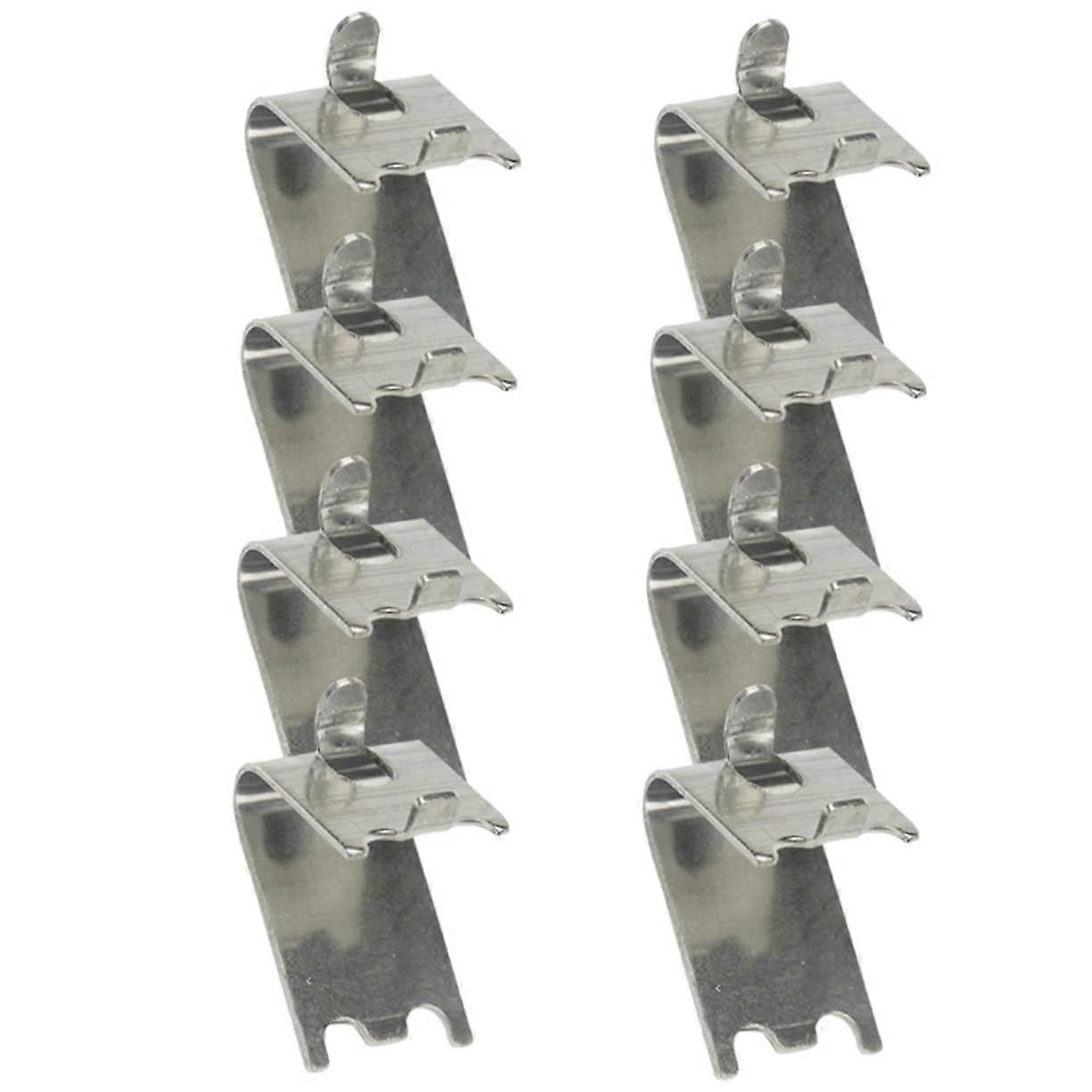 8Pcs Stainless Steel Refrigerator Shelf Clips for Secure Shelf Positioning and Quick Installation
