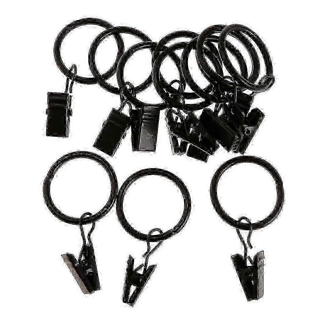 12 pack curtain rings with clips drapery