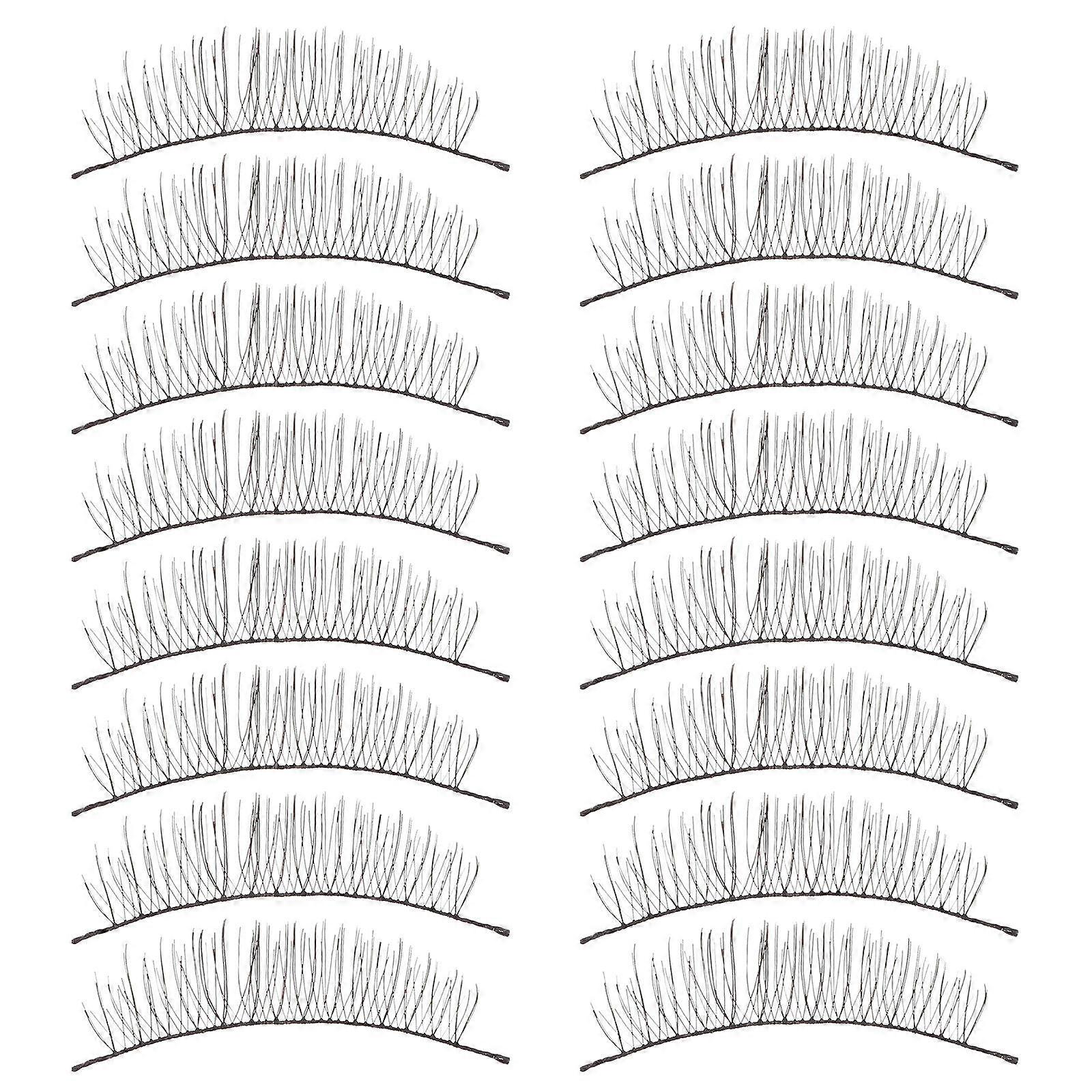 False Eyelashes Handmade Long Eyelashes for Voluminous Effect 10Pairs