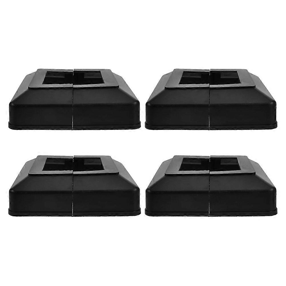 Deck Post Cap Plastic Square Tubing End Caps for Fences 4Pcs