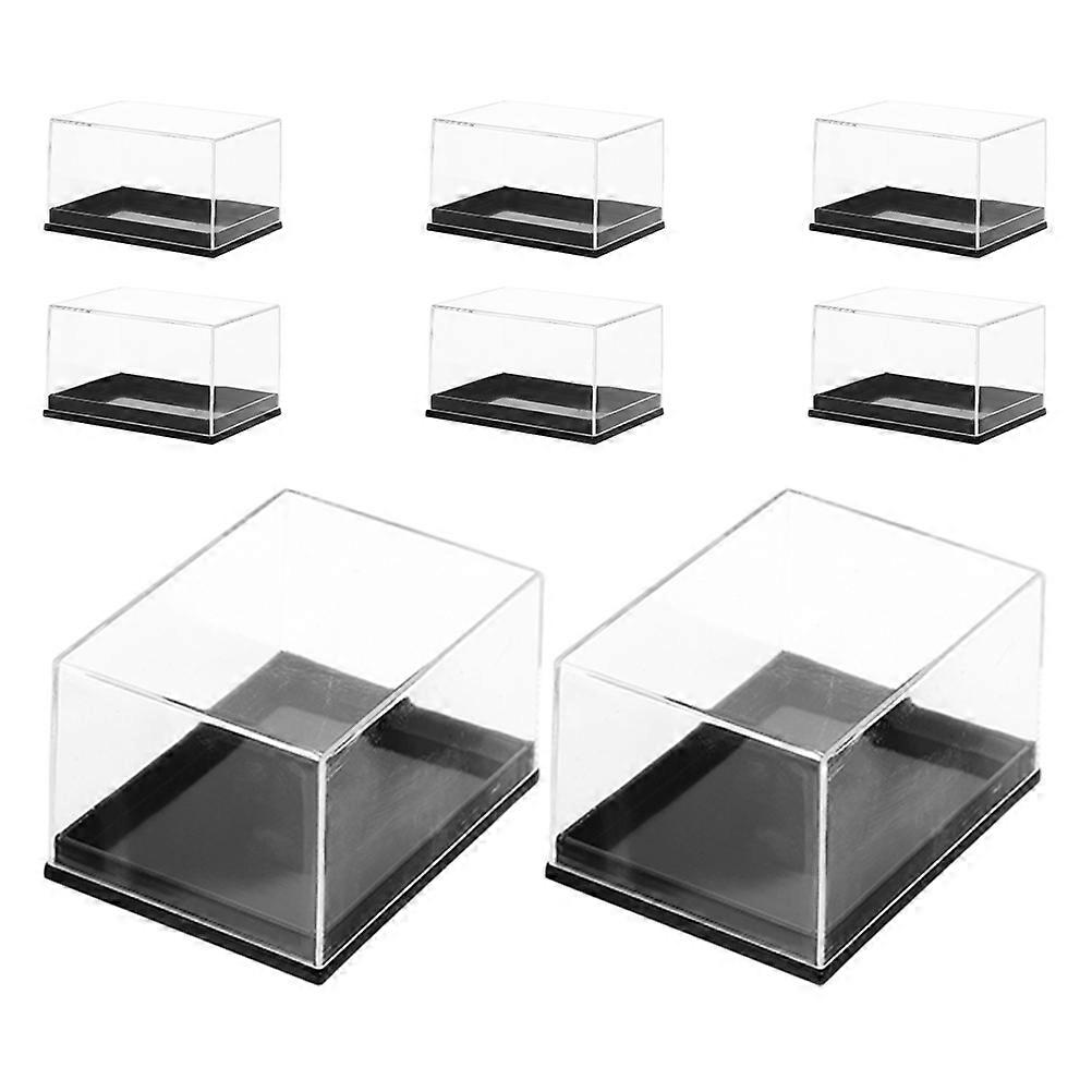 High Transparency Display Box for Shells Minerals Specimens 8pcs Plastic Storage Box for Collection