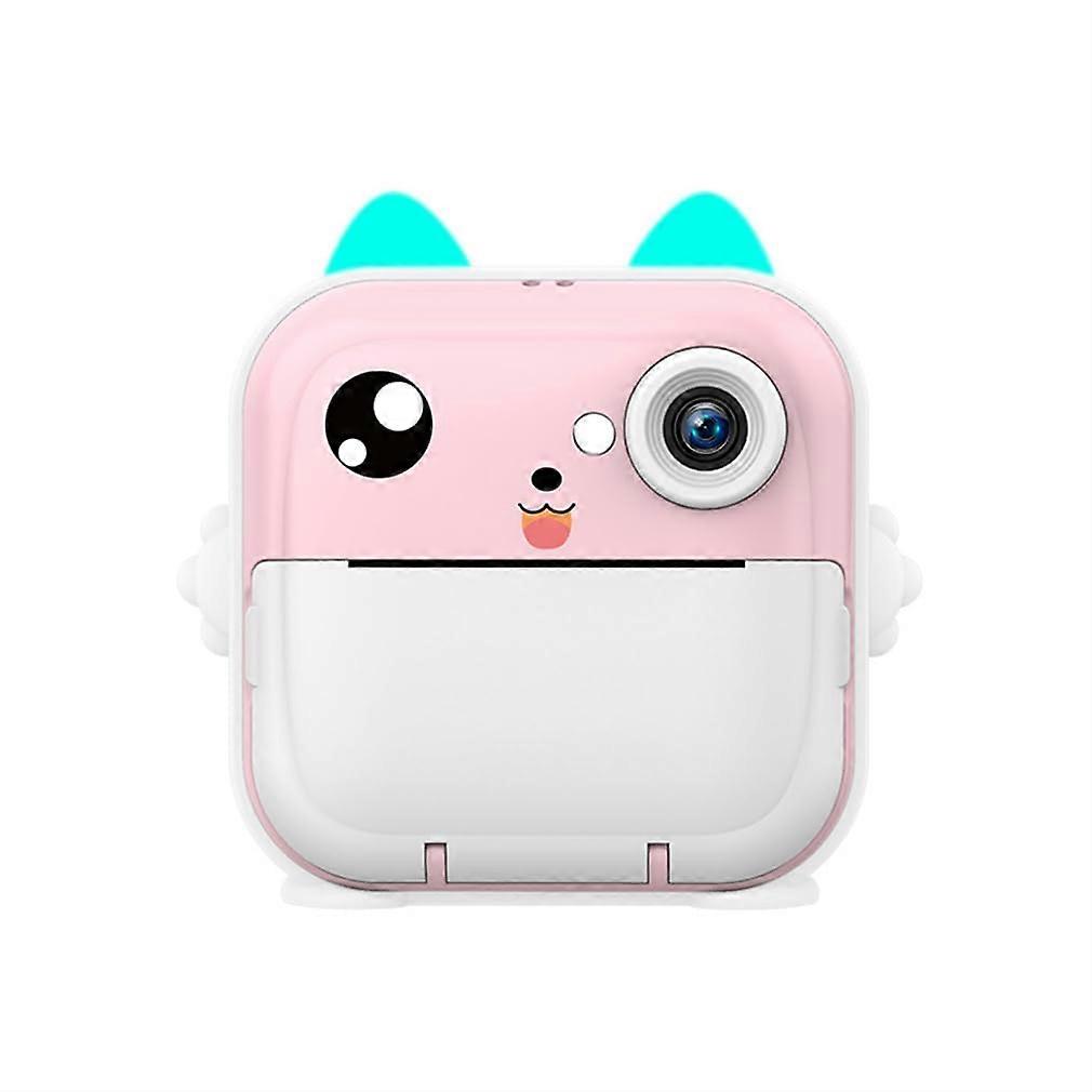 Kids Digital Instant Camera with Dual Lens HD Imaging and Wireless Printing, Shockproof Pink Gift